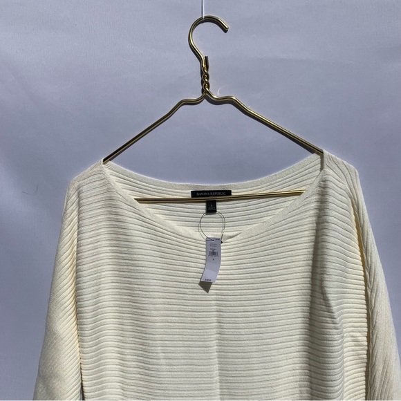 NWT Banana Republic Ribbed Sweater Dress Cream Ivory Long MSRP $160 Size SMALL - Picture 6 of 16